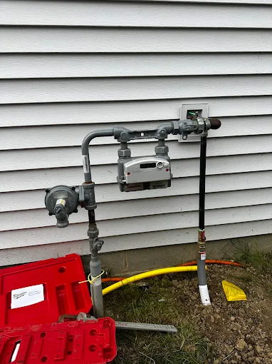 New residential gas line and meter installation by Golden Plumbing